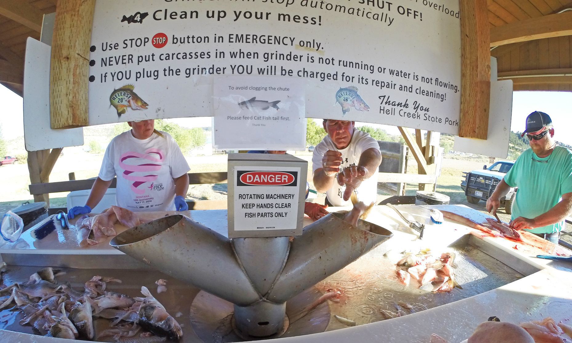 Fish cleaning station